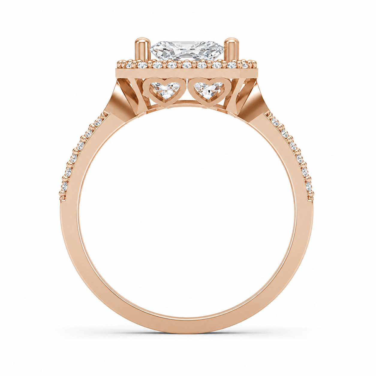Certified Oval Lab-Grown Diamond Vintage Halo Ring