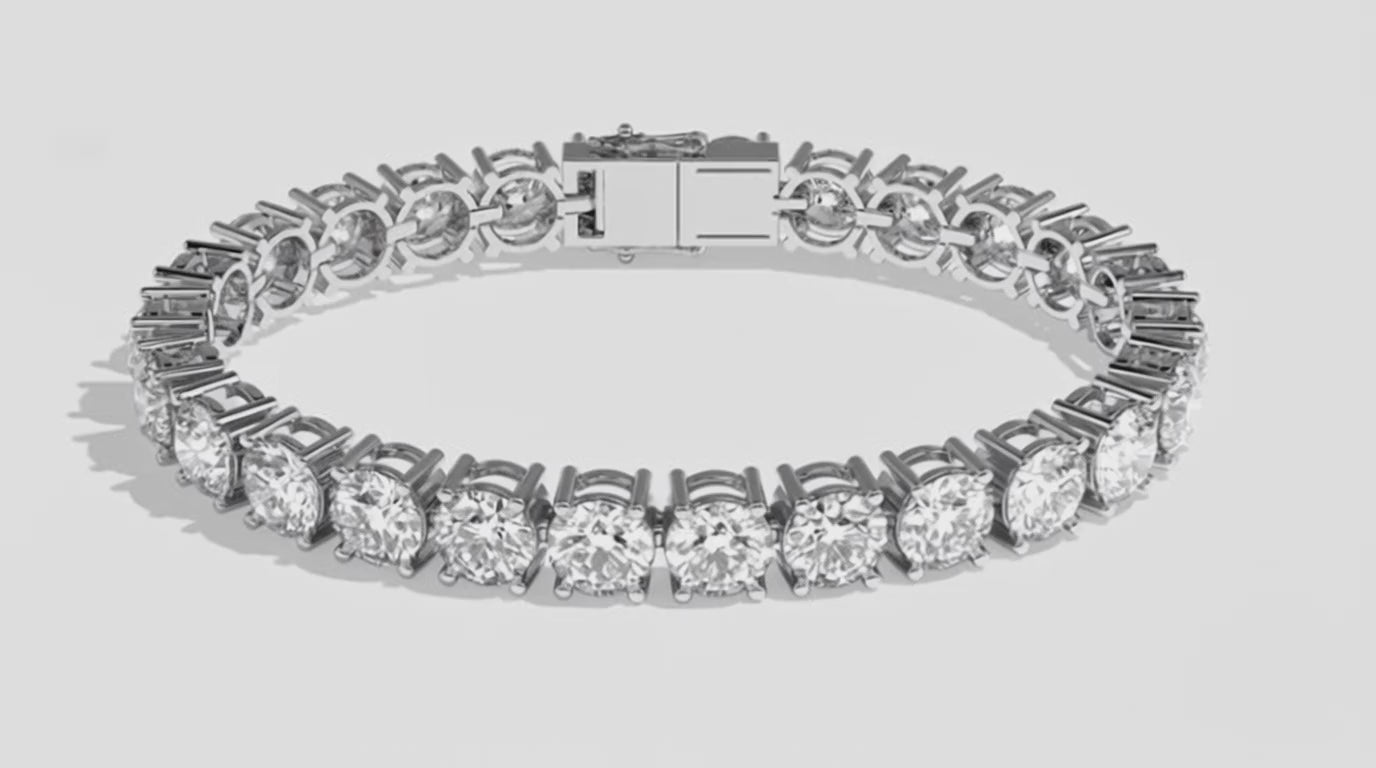 16.00 CTW Premium Diamond Tennis Bracelet – 5mm Round Cut (VS1 Clarity)